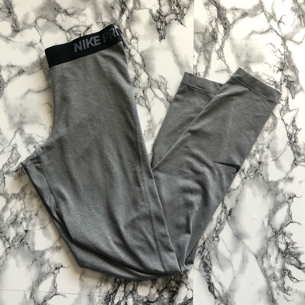 Grey Nike Pro Leggings